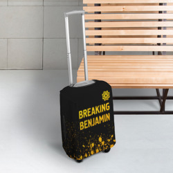 Чехол для чемодана 3D Breaking Benjamin - gold gradient: символ сверху - фото 2