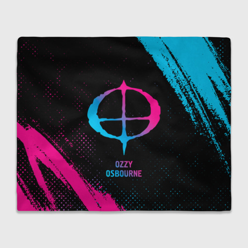 Плед 3D Ozzy Osbourne - neon gradient, цвет 3D (велсофт)