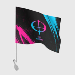 Флаг для автомобиля Ozzy Osbourne - neon gradient