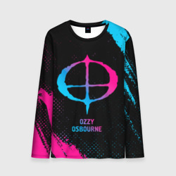 Мужской лонгслив 3D Ozzy Osbourne - neon gradient