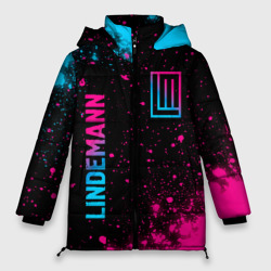 Женская зимняя куртка Oversize Lindemann - neon gradient: надпись, символ