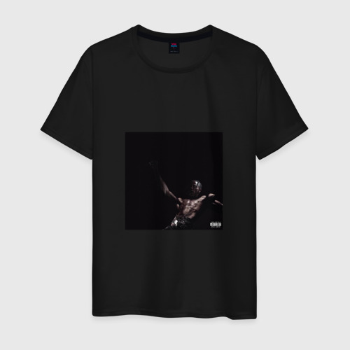 Мужская футболка хлопок с принтом Трэвис Скотт - альбом utopia, вид спереди #2