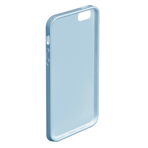 Чехол для iPhone 5/5S матовый Йети - снежный человек, цвет голубой - фото 4