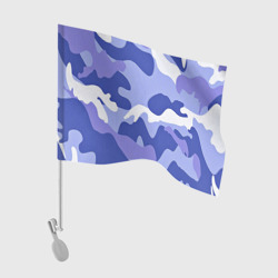 Флаг для автомобиля Камуфляжный узор голубой