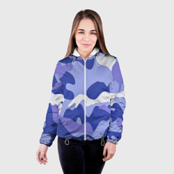 Женская куртка 3D Камуфляжный узор голубой - фото 2