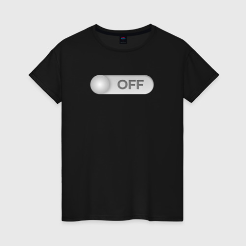Женская футболка хлопок Off, цвет черный