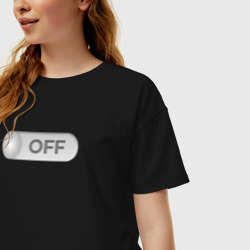 Женская футболка хлопок Oversize Off - фото 2