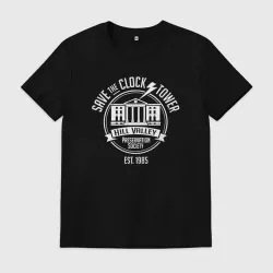 Мужская футболка хлопок Hill Valley clocks