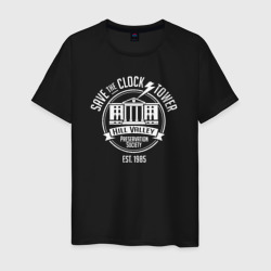 Hill Valley clocks – Мужская футболка хлопок с принтом купить со скидкой в -20%