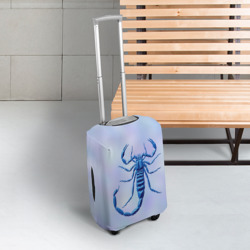 Чехол для чемодана 3D Скорпион синих тонов - фото 2