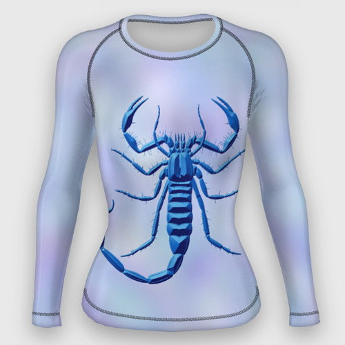 Женский рашгард 3D Скорпион синих тонов, цвет 3D печать