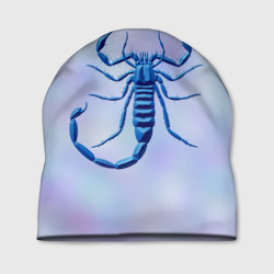 Шапка 3D Скорпион синих тонов