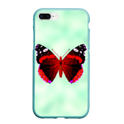 Чехол для iPhone 7Plus/8 Plus матовый Бабочка красный адмирал