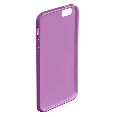 Чехол для iPhone 5/5S матовый Котик в очках - брызги красок, цвет фиолетовый - фото 4