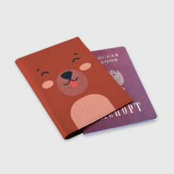 Обложка для паспорта матовая кожа Малаш медвежонок - фото 2