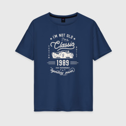 Женская футболка хлопок Oversize Я классический 1989
