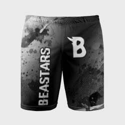 Мужские шорты спортивные Beastars glitch на темном фоне: надпись, символ