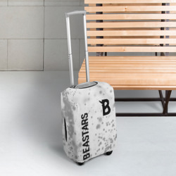 Чехол для чемодана 3D Beastars glitch на светлом фоне: надпись, символ - фото 2