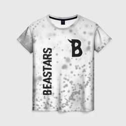 Женская футболка 3D Beastars glitch на светлом фоне: надпись, символ