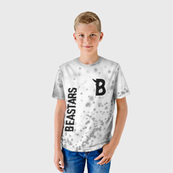 Детская футболка 3D Beastars glitch на светлом фоне: надпись, символ - фото 2