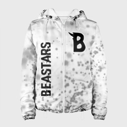 Женская куртка 3D Beastars glitch на светлом фоне: надпись, символ