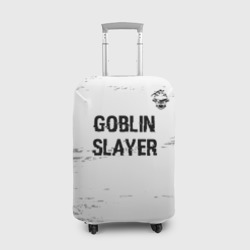 Чехол для чемодана 3D Goblin Slayer glitch на светлом фоне: символ сверху