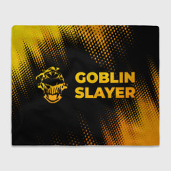 Плед 3D Goblin Slayer - gold gradient: надпись и символ