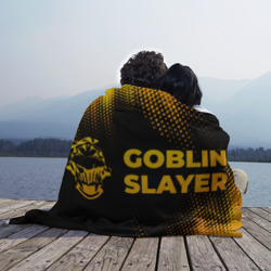 Плед 3D Goblin Slayer - gold gradient: надпись и символ - фото 2