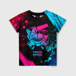 Детская футболка 3D Tokyo Ghoul - neon gradient