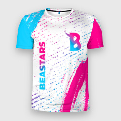 Мужская футболка 3D Slim Beastars neon gradient style: надпись, символ