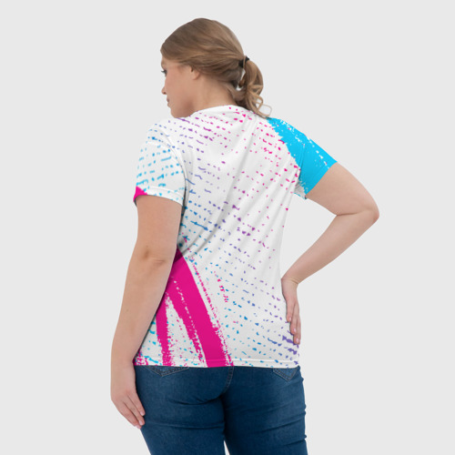 Женская футболка 3D Beastars neon gradient style: надпись, символ, цвет 3D печать - фото 7
