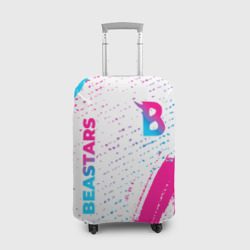 Чехол для чемодана 3D Beastars neon gradient style: надпись, символ