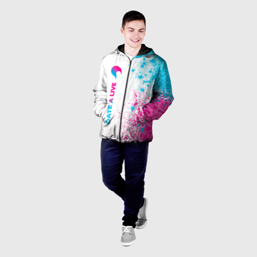 Мужская куртка 3D с принтом Date A Live neon gradient style: по-вертикали, фото на моделе #1