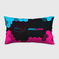 Подушка 3D антистресс Jaguar - neon gradient: надпись и символ