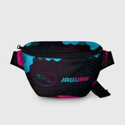 Поясная сумка 3D Jaguar - neon gradient: надпись и символ