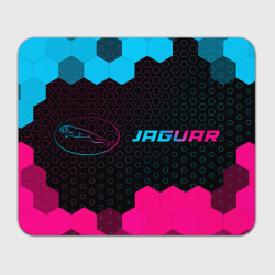 Прямоугольный коврик для мышки Jaguar - neon gradient: надпись и символ