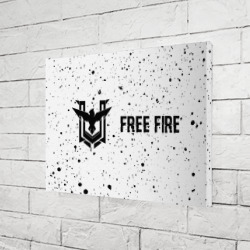 Холст прямоугольный Free Fire glitch на светлом фоне: надпись и символ - фото 2