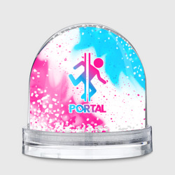 Игрушка Снежный шар Portal neon gradient style