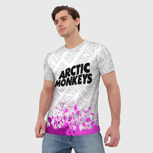 Мужская футболка 3D Arctic Monkeys rock Legends: символ сверху, цвет 3D печать - фото 3