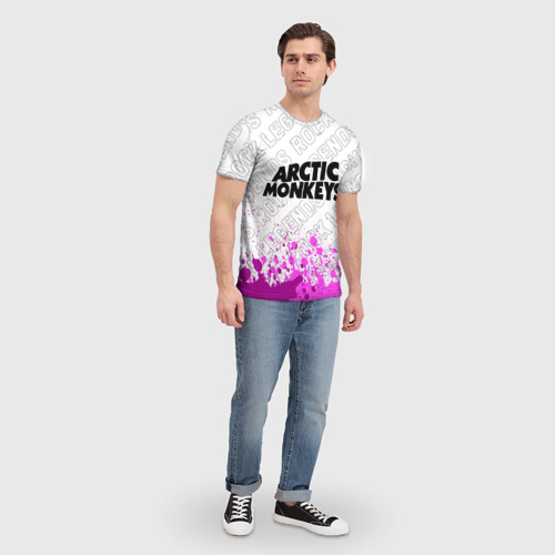 Мужская футболка 3D Arctic Monkeys rock Legends: символ сверху, цвет 3D печать - фото 5