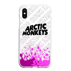 Чехол для iPhone XS Max матовый Arctic Monkeys rock Legends: символ сверху