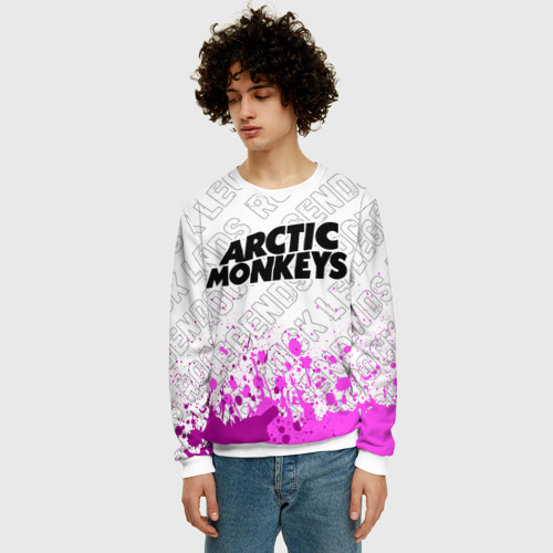 Мужской свитшот 3D с принтом Arctic Monkeys rock legends: символ сверху, фото на моделе #1