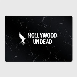 Магнитный плакат 3Х2 Hollywood Undead glitch на темном фоне: надпись и символ