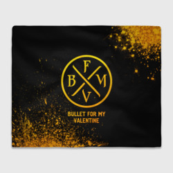 Плед 3D Bullet For My Valentine - gold gradient