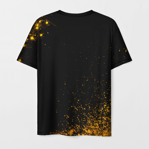 Мужская футболка 3D Bullet For My Valentine - gold gradient, цвет 3D печать - фото 2