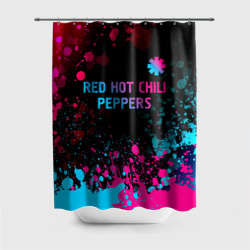 Штора 3D для ванной Red Hot Chili Peppers - neon gradient: символ сверху