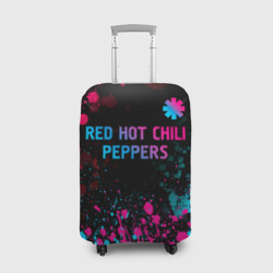 Чехол для чемодана 3D Red Hot Chili Peppers - neon gradient: символ сверху