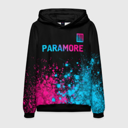 Мужская толстовка 3D Paramore - neon gradient: символ сверху
