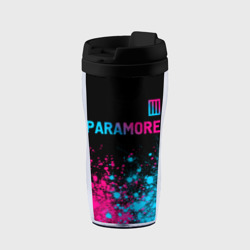 Термокружка-непроливайка Paramore - neon gradient: символ сверху