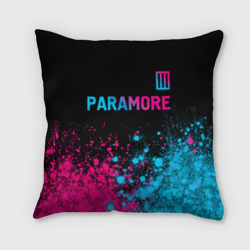 Подушка 3D Paramore - neon gradient: символ сверху